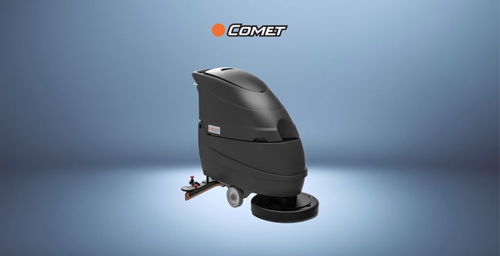 COMET CPS 50: THE MAN-BEHIND SCRUBBER DRYER FOR MEDIUM-SIZED SURFACES
