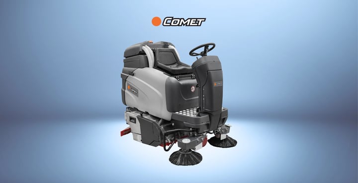 COMET CRS 85 EVOTECH SWEEPING SCRUBBER DRYER: SWEEP, WASH AND DRY IN ONE GO